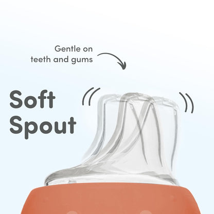 NUK Replacement Silicone Spout for Select NUK Cups, Spill-Proof, Soft Spout, Dishwasher-Safe, BPA-Free, Clear, Pack of 3