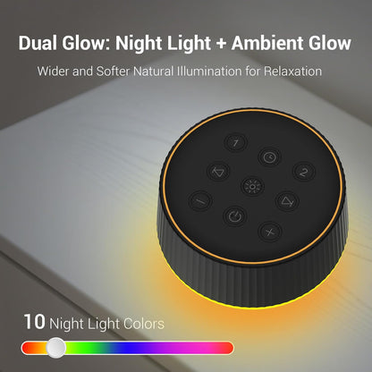 BGOVERSS White Noise Machine, 26 Hi-Fi Soothing Sounds & 10 Colors Night Light Sound Machine for Sleeping Adults, Baby & Kids, Portable Sleep Machine with 6 Timers, Noise Canceling for Home Office