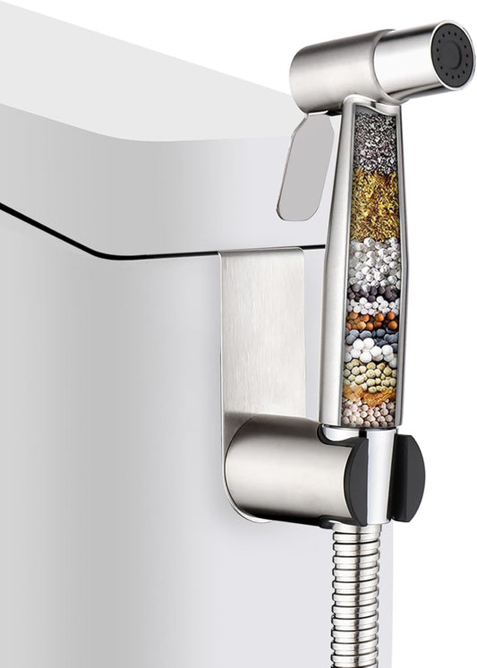 Handheld Bidet Sprayer for Toilet with Filter, Adjustable Water Pressure Stainless Steel Jet Spray for Toilet, Filtered Fresh Water for Feminine Wash and Cloth Diaper Rinsing