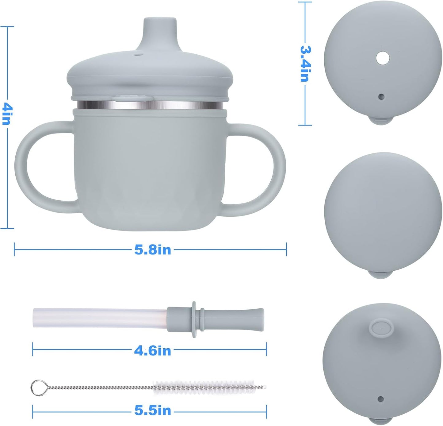 BUSOHA 3 Pack Stainless Steel Baby Bowls with Lid – 2-in-1 Toddler Feeding Bowl Heat-Resistant Spill-Proof Plate Suction Bowls for Kids Baby Toddler Food Feeding