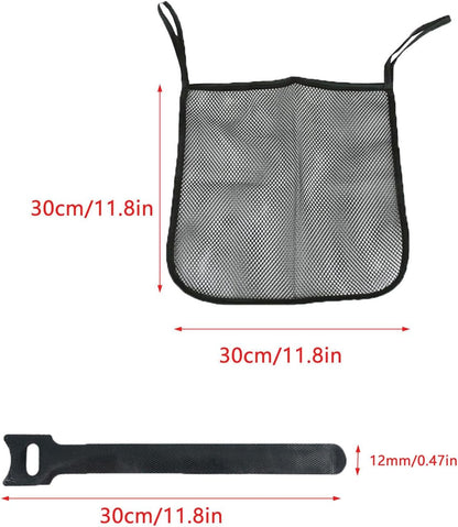 3 Pack Stroller Sling Mesh Bag Back Hanging Extra Storage Organizer Handle Bar Attachment Net Pouch for Kids Wagon Pushchair Pram Car Seat Umbrella Water Bottle Diaper Bag Phone Snacks