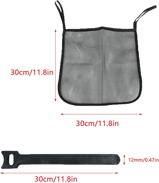 3 Pack Stroller Sling Mesh Bag Back Hanging Extra Storage Organizer Handle Bar Attachment Net Pouch for Kids Wagon Pushchair Pram Car Seat Umbrella Water Bottle Diaper Bag Phone Snacks