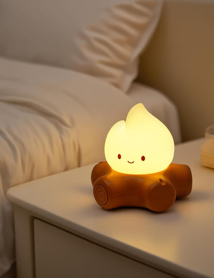 3pcs Cozy Campfire Nightlight Kits, Soothing Nature Sounds, White Noise Night Light for Baby Adult, Rechargeable, Cute Flame Lamp, Best Gift for Kids Bedrooms Camping Trips