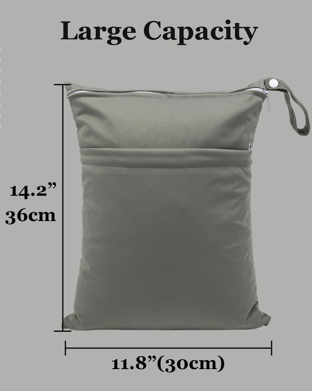 Wet Dry Bag for Baby Cloth Diapers, Waterproof Reusable with Two Zippered Pockets Travel Beach Pool Soiled Baby Items Yoga Gym Bag for Swimsuits or Wet Clothes (yellow)