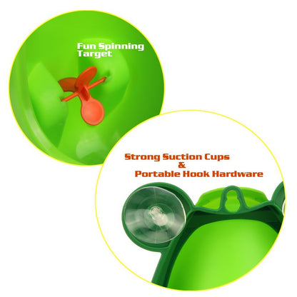 Cute Frog Potty Training Urinal for Boys with Funny Aiming Target - Blackish Green