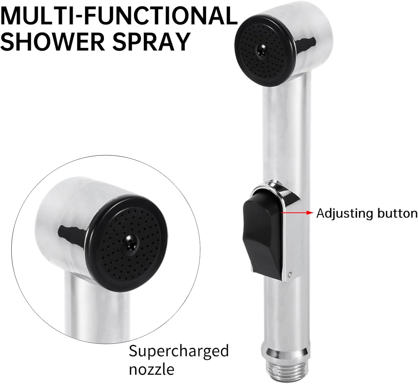 Handheld Bidet Sprayer for Toilet, Portable Spray Head Baby Cloth Diaper Sprayer Bidet for Toilet ABS Bathroom Hand Held Muslim Shattaf (Bidet Sprayer Head Only)
