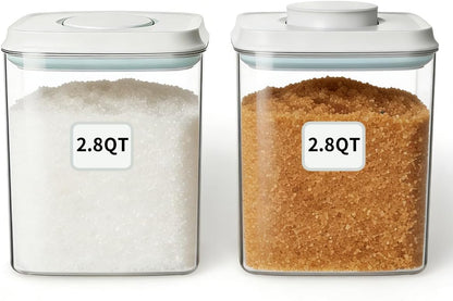 Ankou Formula Container - 1700ml Airtight Formula Dispenser One Button Handy Milk Powder Container BPA-Free Storage Containers with Scoop and Scraper Transparent 730g