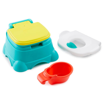 Sesame Street Cookie Monster Terrific 3 in 1 Potty Training Toilet Seat and Step Stool, Easy Clean Design with Flush Handle and Sounds, Portable, Great for Travel, Perfect for Toddler Boys & Girls 1-3