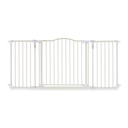 Toddleroo by North States - Deluxe Décor Safety Gate: Hardware Mounted Extra Wide Metal Baby Gate - Adjustable Child Gate - 38.3 to 72 Inches Wide - 30 Inches Tall - Warm White
