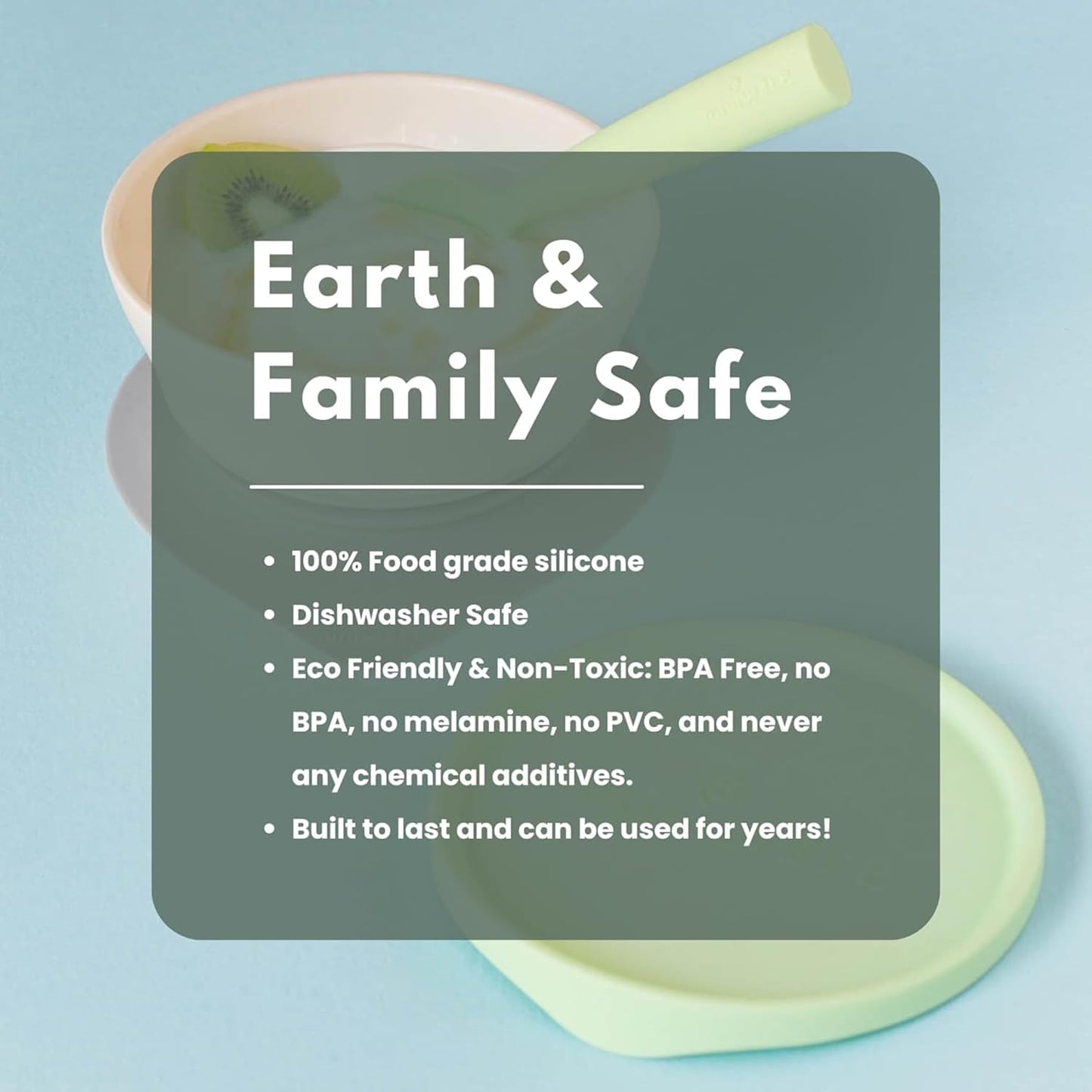 Miniware Baby Travel Plate with Suction - Foldable Silicone Baby Travel Essential to Promote Self-Feeding - Dishwasher Safe, BPA Free, Food Grade Silicone Baby Plate For On The Go - Sage Silifold