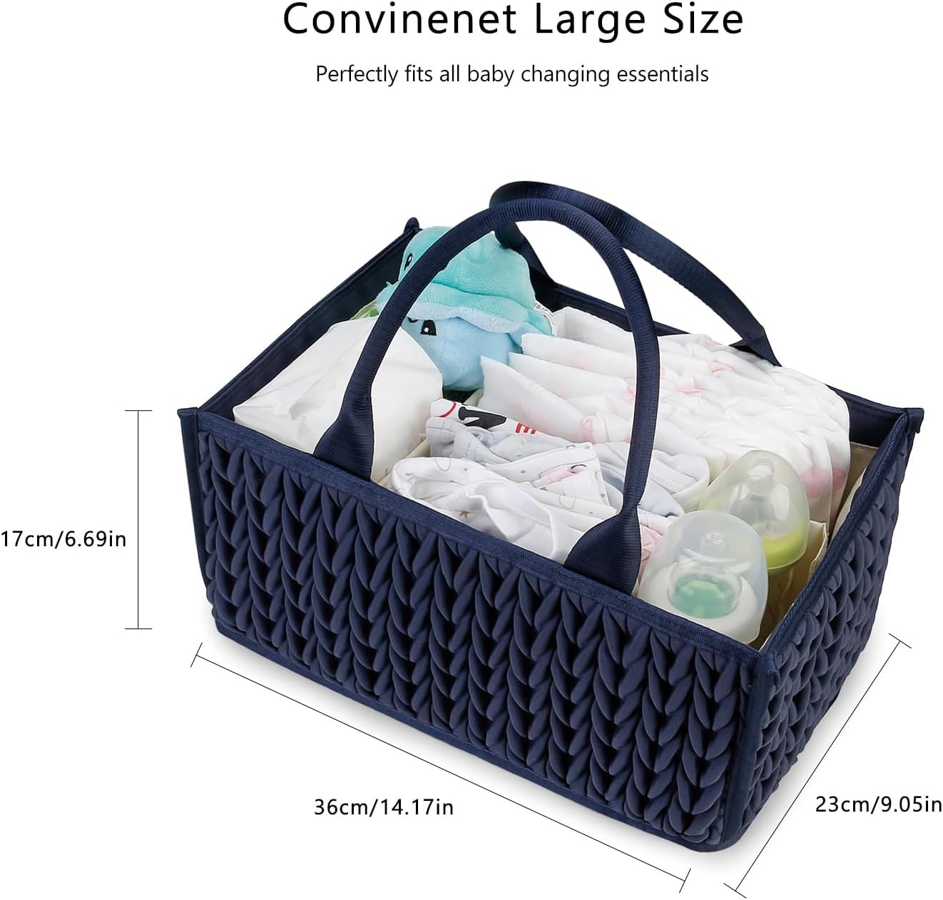 MOMIGO Baby Diaper Caddy Organizer - Fahion Mahua Water-resistent Nursery Storage Basket for Diapers and Baby Wipes, Diaper Stacker Car Organizer, newborn nursery Gift (Green)