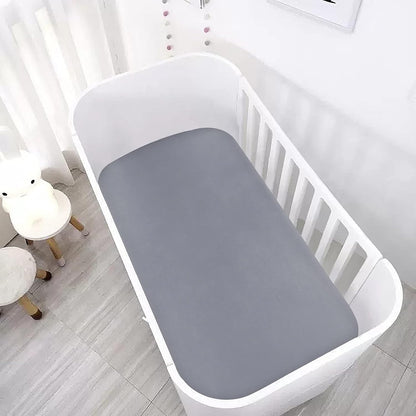 Bassinet Sheets for Baby Boy Girl, Satin Bedside Sleeper Sheets to Fit Mika Micky&Baby Delight&Dream On Me&Baby Joy Bassinet, Bassinet Sheet for Baby Hair (33"x20"x5") Silk Bassinet Sheets, Grey
