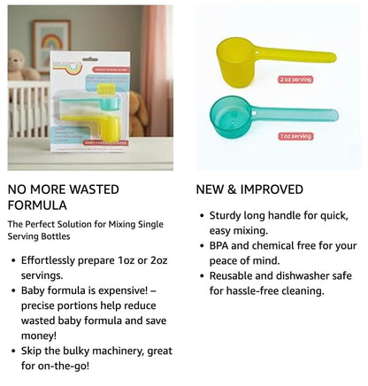 Infant Formula Measuring Scoop — Precise 1oz & 2oz Single-Serving for Newborns & Infants, BPA-Free Design