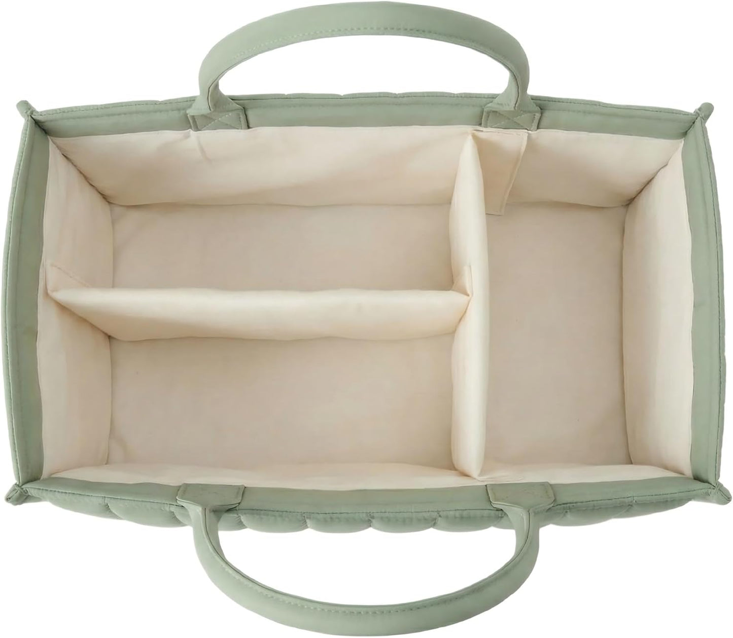 Baby Diaper Caddy Organizer-Large Nursery Storage Basket for Changing Table and Car - Portable Newborn Essentials & Wipes Bin - Gift for Baby Shower and Registry Must-Have (Forest Green)