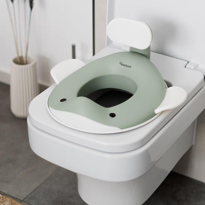 Kindsgut Whale Potty Training Seat for Toddlers – Kids Toilet Seat with Backrest, Non-Slip, Fits Round & Oval Toilet Seats, Designed in Germany, Peach