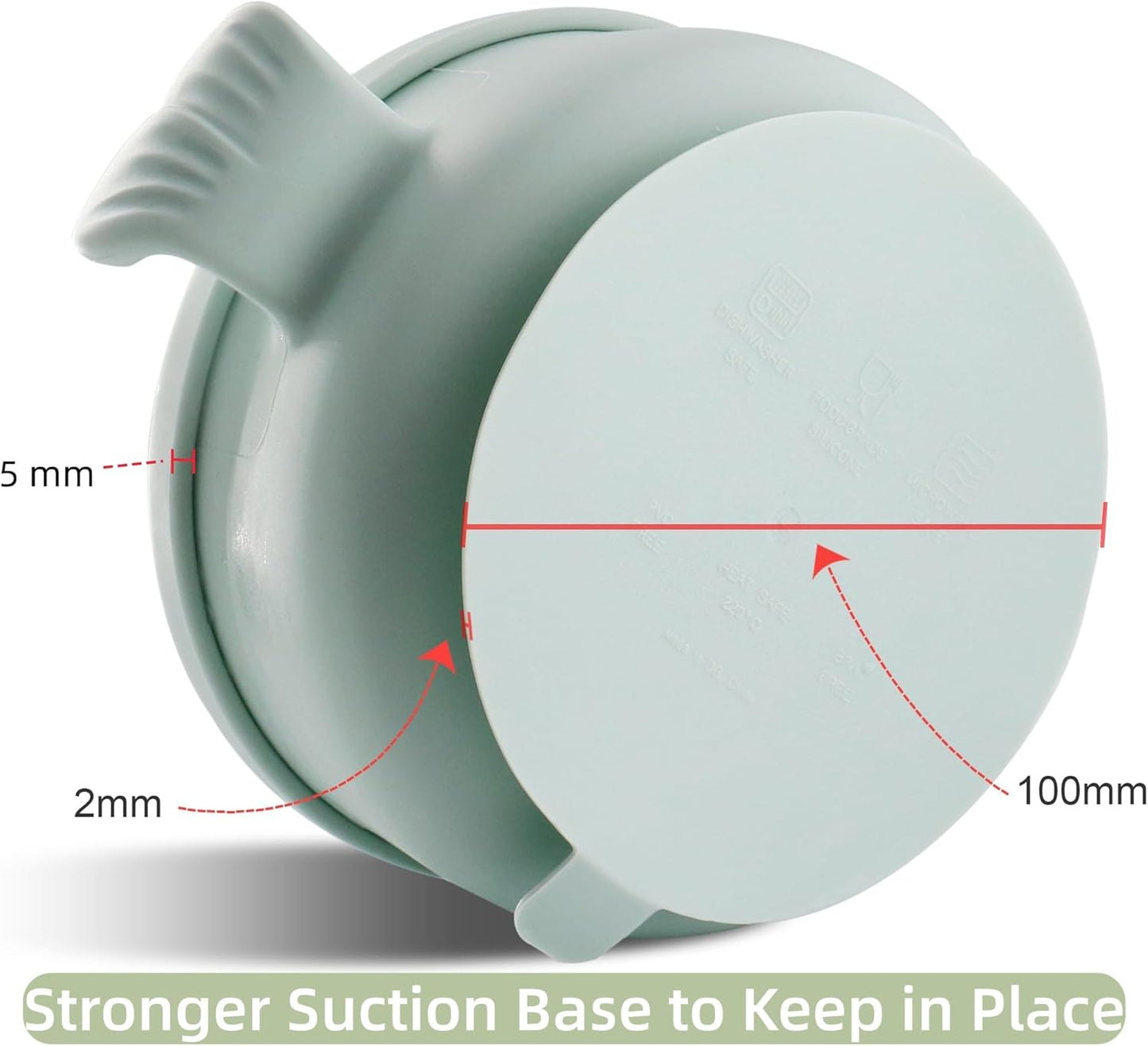 Dommy Baby Bowl with Suction BPA-Free Suction Bowl for Baby with Spoon and Fork Silicone Suction Bowl with Lid