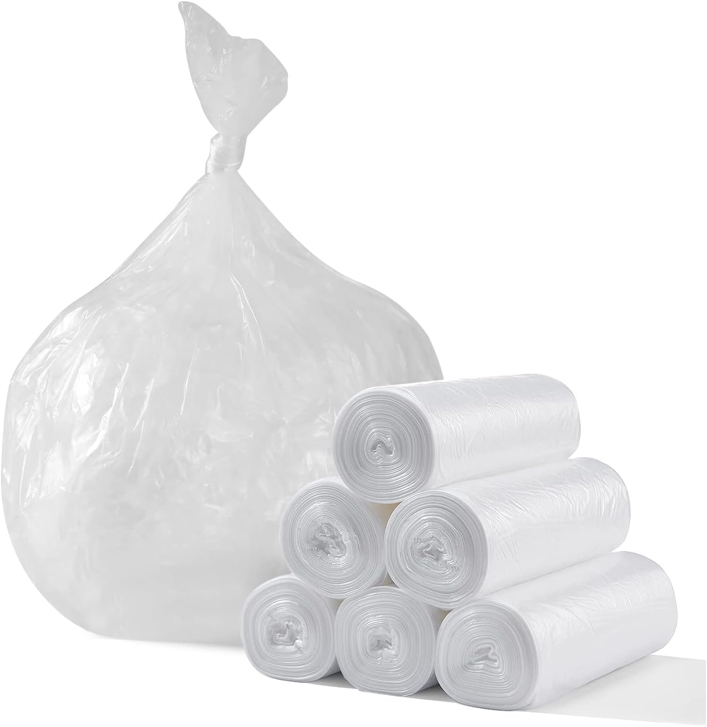 TYPLASTICS 20-30 Gallon Clear Trash Can Liners - 30" x 37" - High Density Garbage Bags - Case of 500 - Multipurpose for Office, Outdoor, Recycling, Industrial and Commercial
