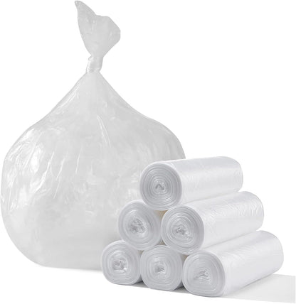 TYPLASTICS 20-30 Gallon Clear Trash Can Liners - 30" x 37" - High Density Garbage Bags - Case of 500 - Multipurpose for Office, Outdoor, Recycling, Industrial and Commercial