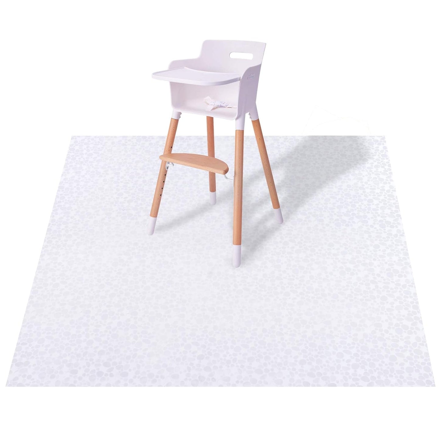Plastic Splat Mat for Baby, Easy Cleaning Vinyl Floor Mat for Eating Messes, Waterproof High Chair Floor Protector Feeding Cover by MatLeya