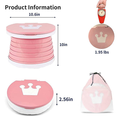 SunnySmile portable, foldable potty seat for toddler, Training Toilet Seat Emergency Toilet for Car, Camping, Outdoor, indoor (grey, small)
