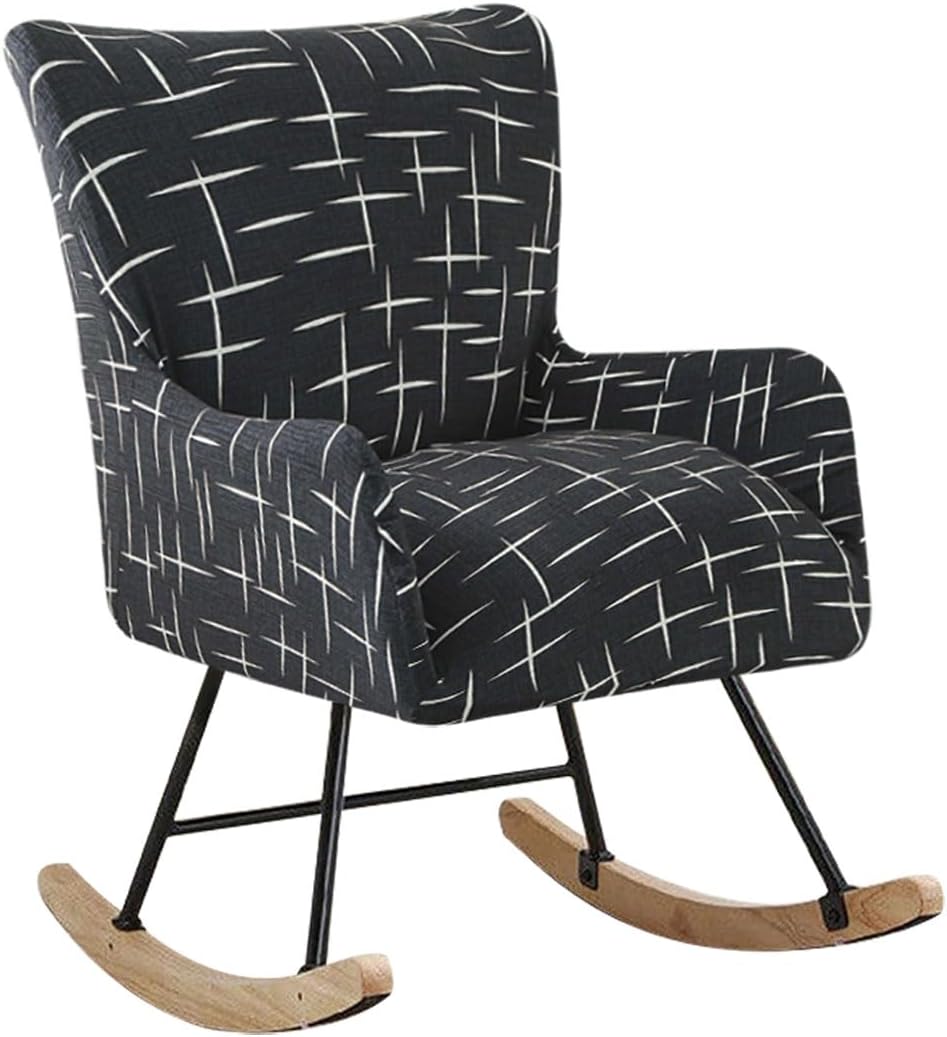 Nursery Rocking Chair Cover Stretchable Glider Chairs Cover Slipcovers Printed Rocking Accent Armchair Slipcover for Living Room Bedroom Offices, 03