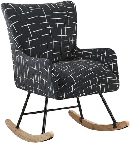 Nursery Rocking Chair Cover Stretchable Glider Chairs Cover Slipcovers Printed Rocking Accent Armchair Slipcover for Living Room Bedroom Offices, 03