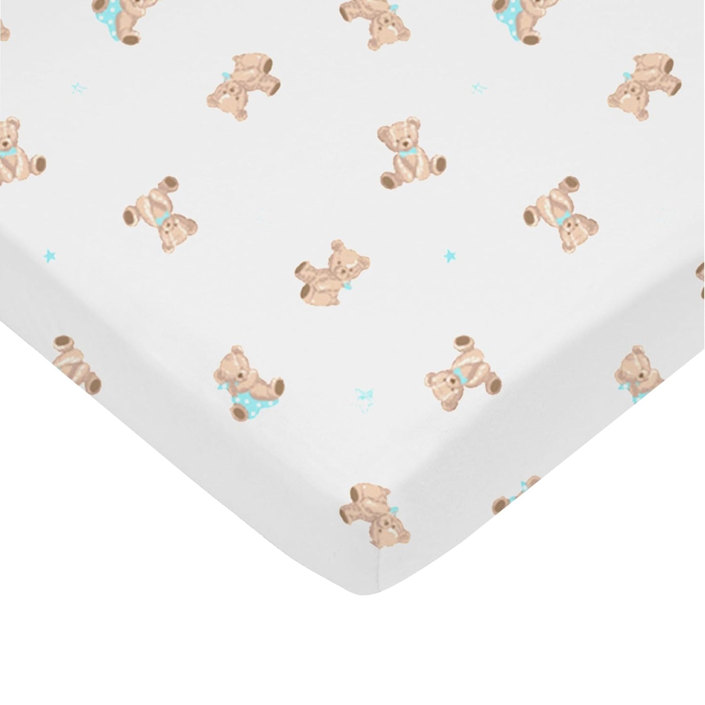 American Baby Company 2 Pack 100% Natural Cotton Fitted Pack and Play Sheets 39" x 27" - Soft & Breathable Pack N Play Sheets for Playard & Mini Crib Mattress, Pink Stars/Zigzag, for Boys & Girls