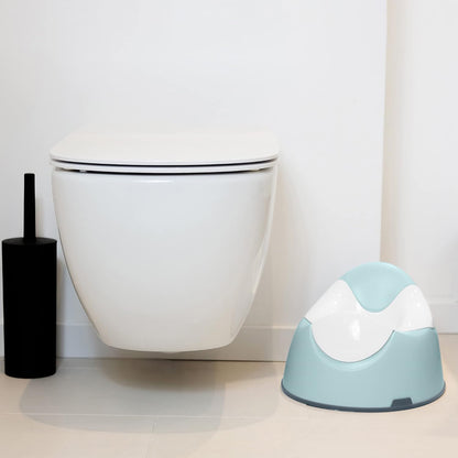 BEABA Ergonomic Training Potty, Provides Comfort and Support, Lightweight & Portable, Compact Toddler Potty (Rain)