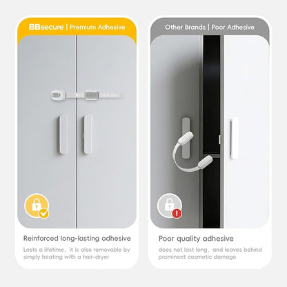 12 Packs Cabinet Locks Baby Proofing, Child Proof Cabinet Locks with 3M Adhesive, No-Drill Child Safety Cabinet Lock, Flexible for Drawer, Door, Fridge, Trashcan, Toilet Seat, Pantry