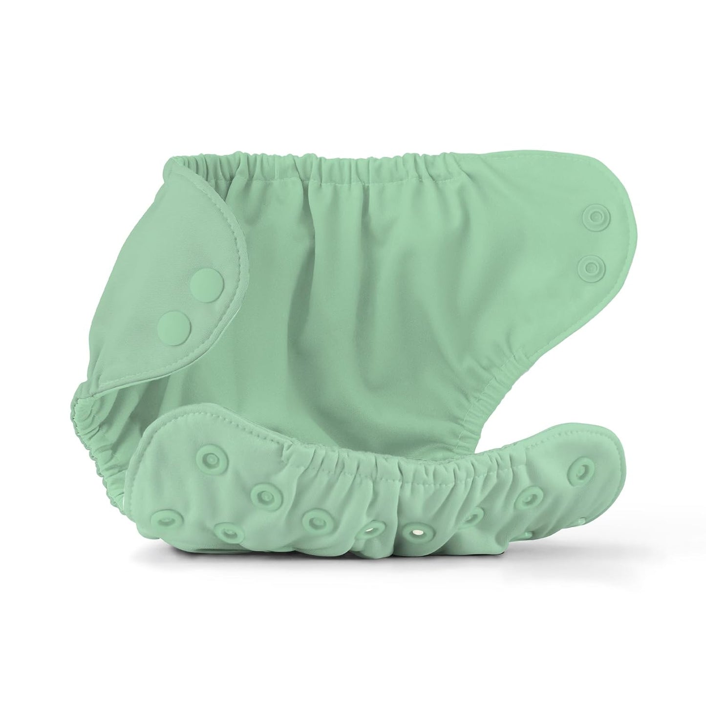 Esembly Cloth Diaper Cover - Reusable Swim Diaper, Waterproof, Breathable - Adjustable Outer Layer Over Absorbent Inner for Blowout Protection - Sea Glass, Size 2 (18-35lbs)