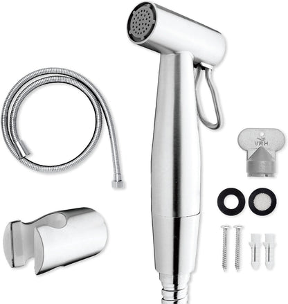 VRH Bidet Sprayer for Toilet and Baby Cloth Diaper Sprayer, Handheld Shattaf Bidet Spray for Toilet with Stainless Steel and Complete Accessories FXVH0-0040ES