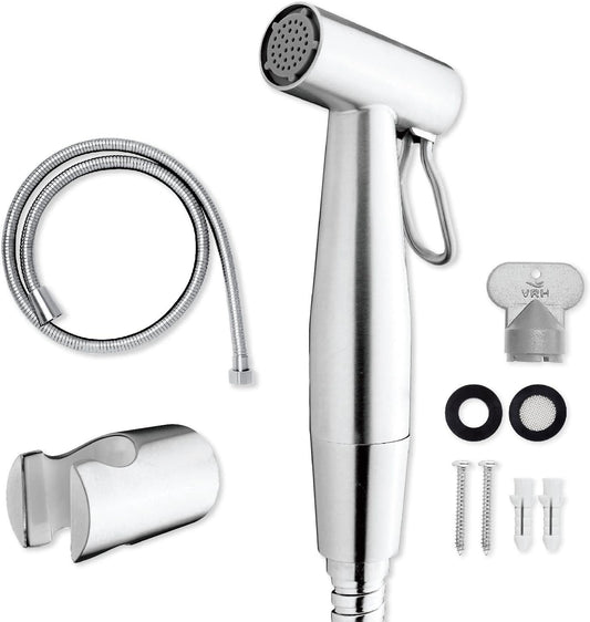 VRH Bidet Sprayer for Toilet and Baby Cloth Diaper Sprayer, Handheld Shattaf Bidet Spray for Toilet with Stainless Steel and Complete Accessories FXVH0-0040ES