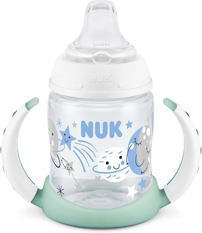 NUK Learner Cup, 5 Oz, Pack of 2, Pink Hearts, Soft Spout, Easy-Grip Handles, BPA Free, Spill Proof, Transition Sippy Cup