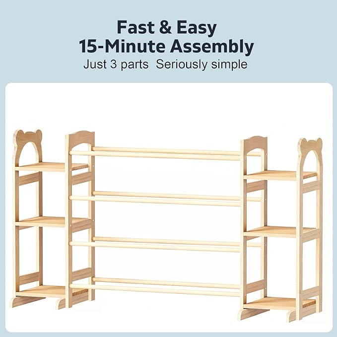 Toy Storage Organizer with 6 Shelves and 12 Bins, Toy Organizers and Storage Shelf with Bookshelf and Bookcase, Toys Box for Kids Room & Playroom & Bedroom & Nursery