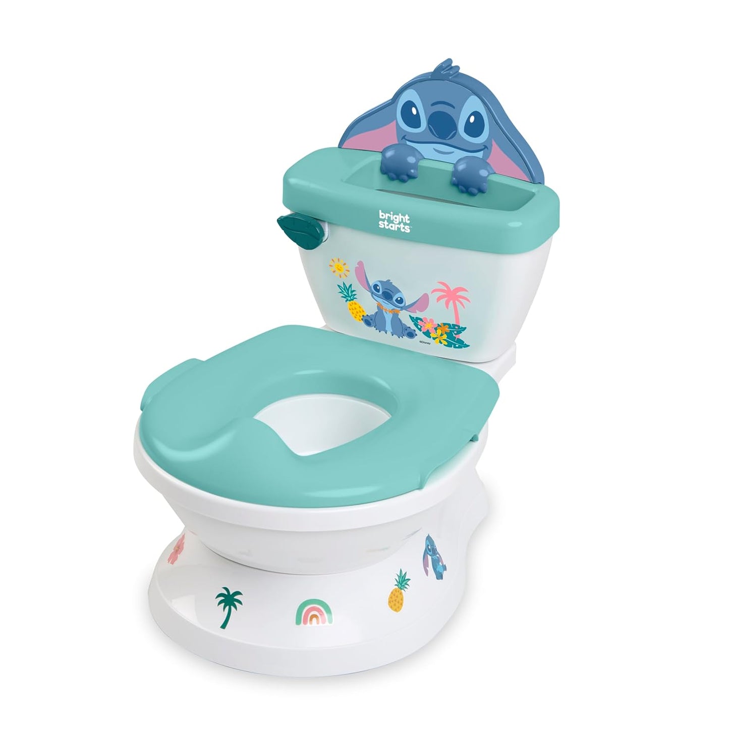 Bright Starts Disney Junior Minnie Mouse My Size Potty Training Toilet, Toddler Potty Chair with Flushing & Cheering Sounds, Removable Seat with Splash Guard & Handles, Ages 18+ Months, Up to 50 lbs