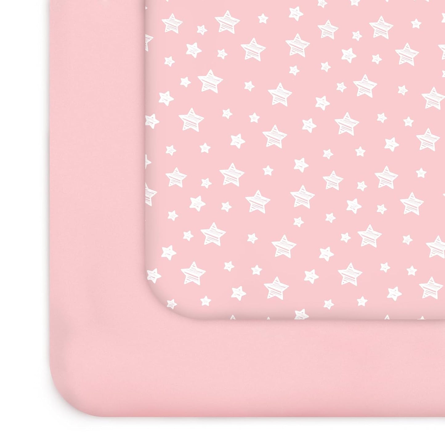 Pack and Play Sheets, 2 Pack Mini Crib Sheets, Stretchy Playard Fitted Sheet, Compatible with Graco Pack n Play, Soft and Breathable Material, Planet & Flower