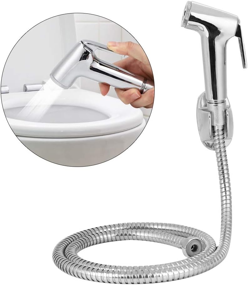 Handheld Bidet Sprayer for Toilet, High Pressure Sprayer Kit, 3Pcs/Set Electroplating Bidet Sprayer Spray Bracket Hose for Feminine Wash Baby Diaper Cloth Washer Cleaner Pet