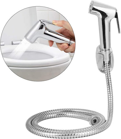 Handheld Bidet Sprayer for Toilet, High Pressure Sprayer Kit, 3Pcs/Set Electroplating Bidet Sprayer Spray Bracket Hose for Feminine Wash Baby Diaper Cloth Washer Cleaner Pet
