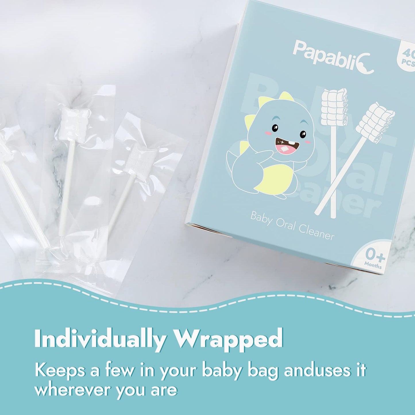 Papablic Baby Tongue Cleaner and Glass Formula Mixing Pitcher