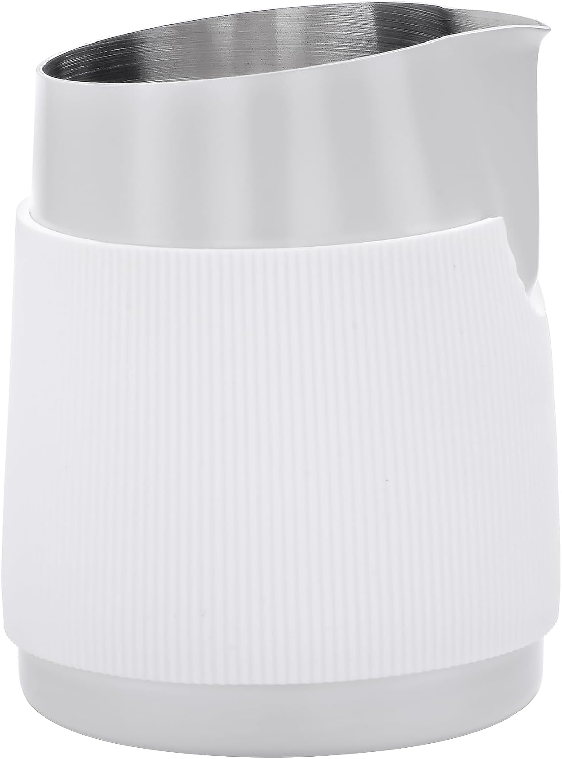 Normcore Handleless Milk Frothing Jug, Milk Pitcher 15.2 oz, Milk Frother Steamer Cup Stainless Steel Espresso Cup, Sharp Spout, Black, 450 ml