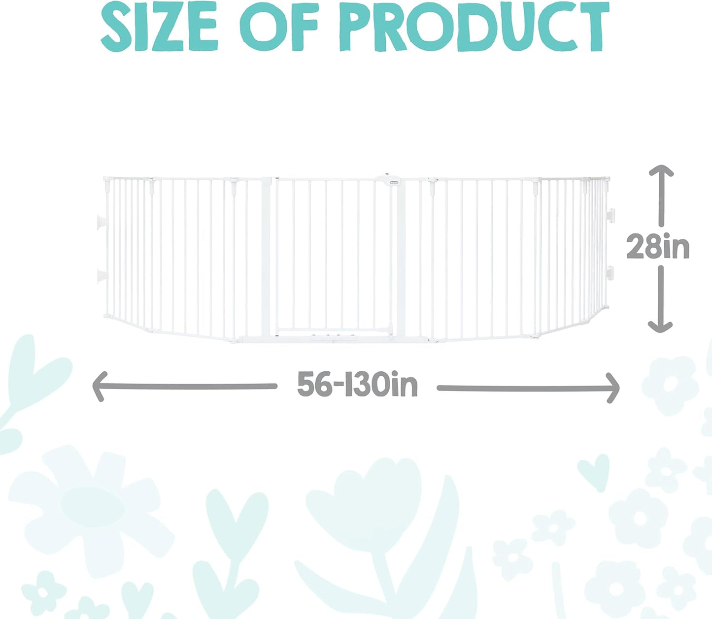 Regalo Safety 192" Super Wide Baby Gate & Play Yard, 2-in-1 Convertible Extra Wide Safety Barrier, Hardware Mounted for Toddlers & Pets, Tested & Safe for 30 Years, American Designed & Owned, White