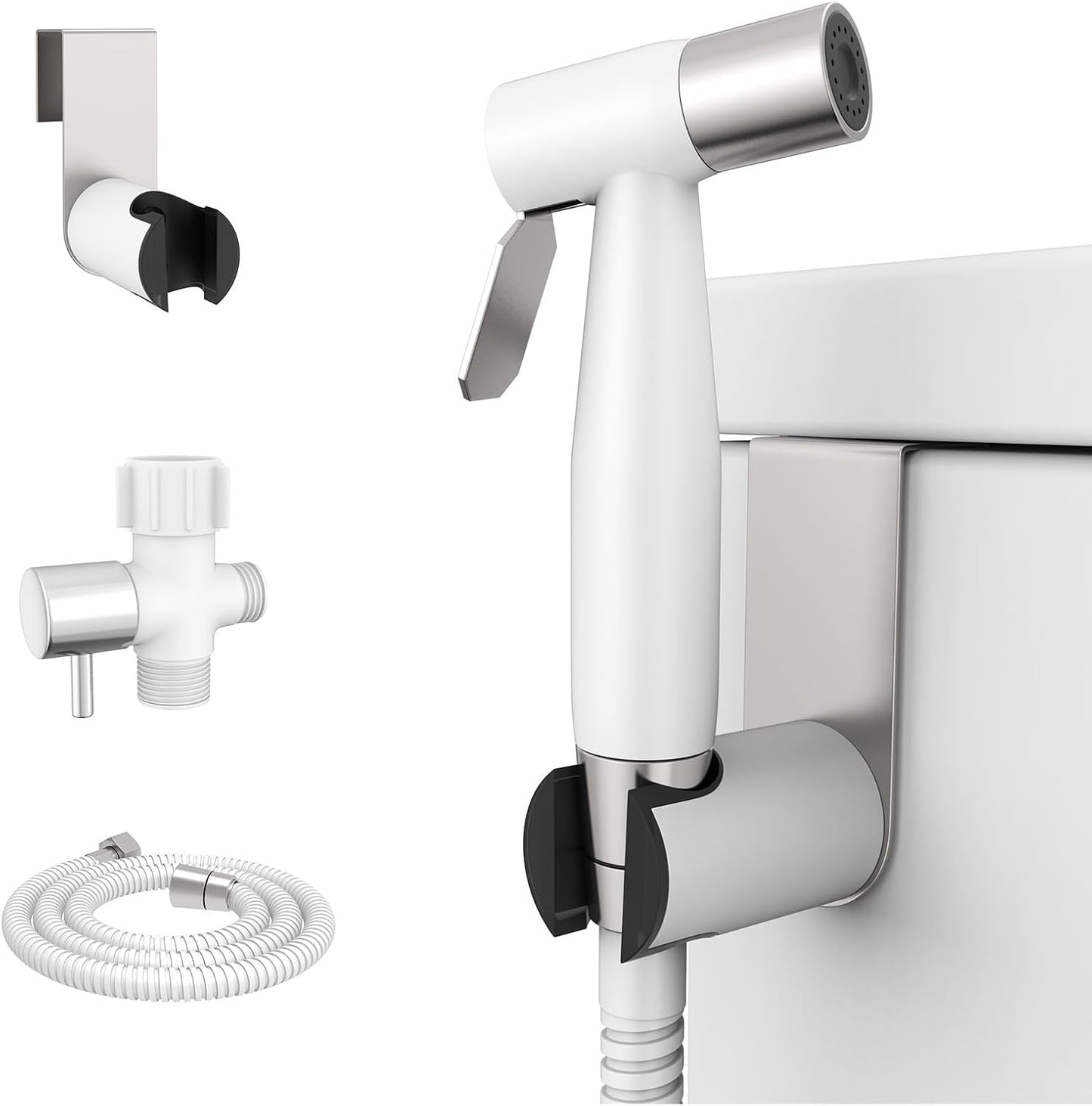 Arofa Handheld Bidet Sprayer for Toilet - 2 Pack Bidets Faucet for Existing Toilets Cloth Diaper Jet Sprayer, Stainless Steel Muslim Shower with Bidet Hose for Feminine Wash