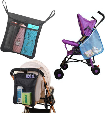 Baby Stroller Organizer,Black,Umbrella stroller organizer,Extra pockets to store snacks/wipes items,Holds water bottles, toddler sweat shirt etc (Black)