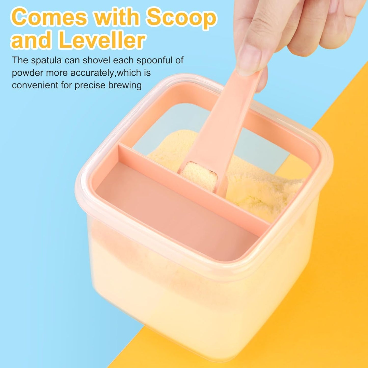 Accmor Formula Dispenser On The Go, Formula Container to Go, Portable Milk Powder Kids Snack Container with Scoop for Infant Toddler Travel Outdoor Picnic