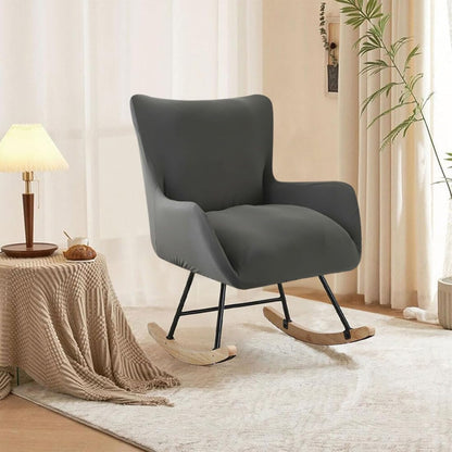 Nursery Rocking Chair Cover Stretchable Glider Chairs Cover Slipcovers Printed Rocking Accent Armchair Slipcover for Living Room Bedroom Offices, 03