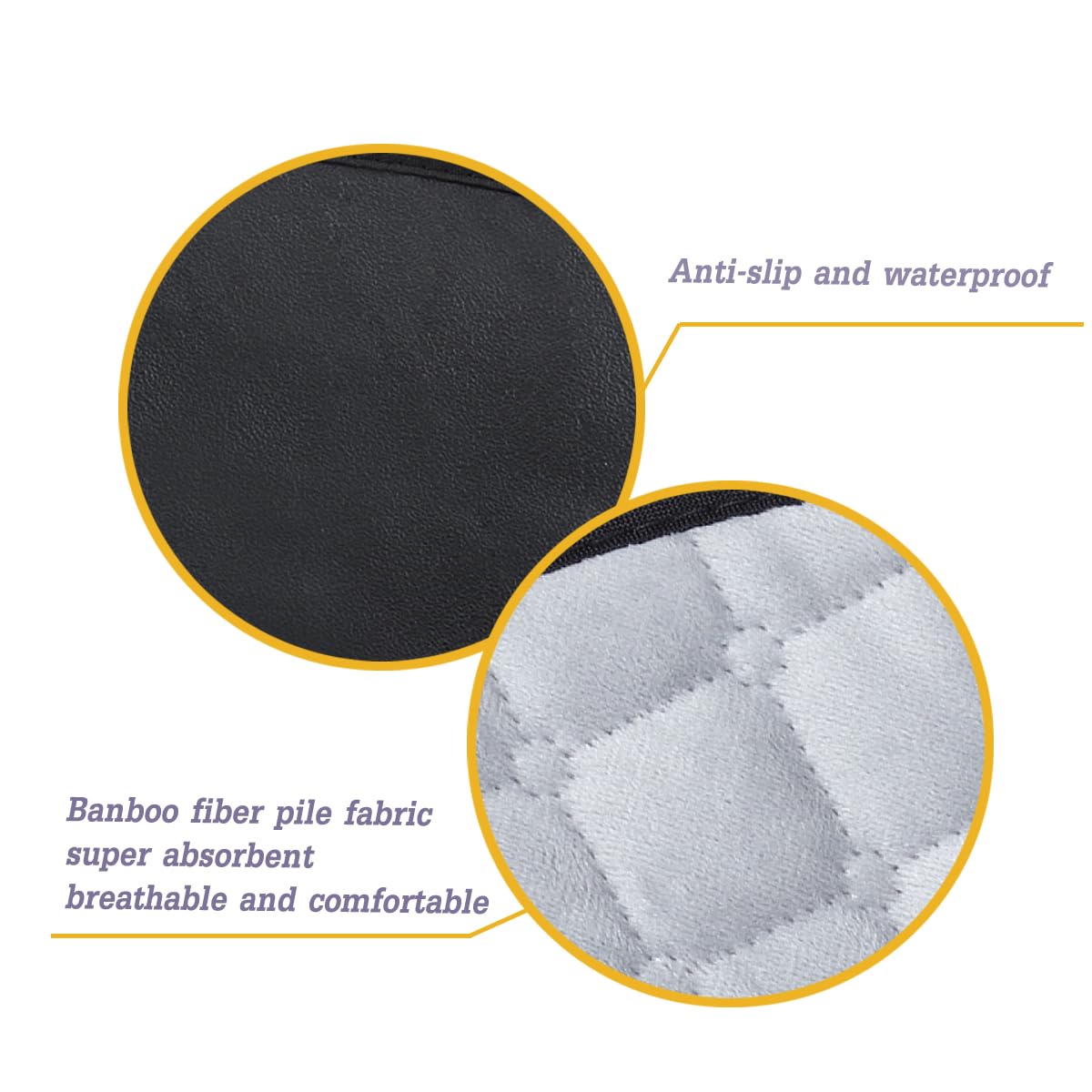 Baby Piddle Pad Car Seat Liner,Potty Training car seat Protector with Waterproof Liner for Child Safety Car Seat Stroller and Dinner Chair,Machine Wash and Dry (Plus-Grey)