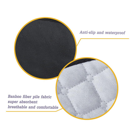 Baby Piddle Pad Car Seat Liner,Potty Training car seat Protector with Waterproof Liner for Child Safety Car Seat Stroller and Dinner Chair,Machine Wash and Dry (Plus-Grey)