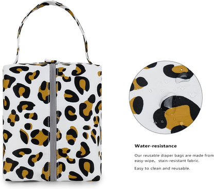 MOMIGO Wet Dry Bags for Baby Cloth Diapers - Waterproof Pod Hanging Diaper Bag Reusable, Washable for Baby Stroller, Diaper Bag, Breast Pump Parts, Travel Bag