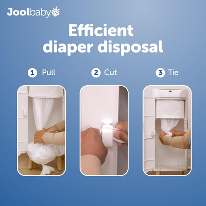 Jool Baby SMARTWAVE Diaper Pail Refill Liners (4-Pack) – Continuous Liner System - Lavender Scent, Lasts Up to 1980 Diapers