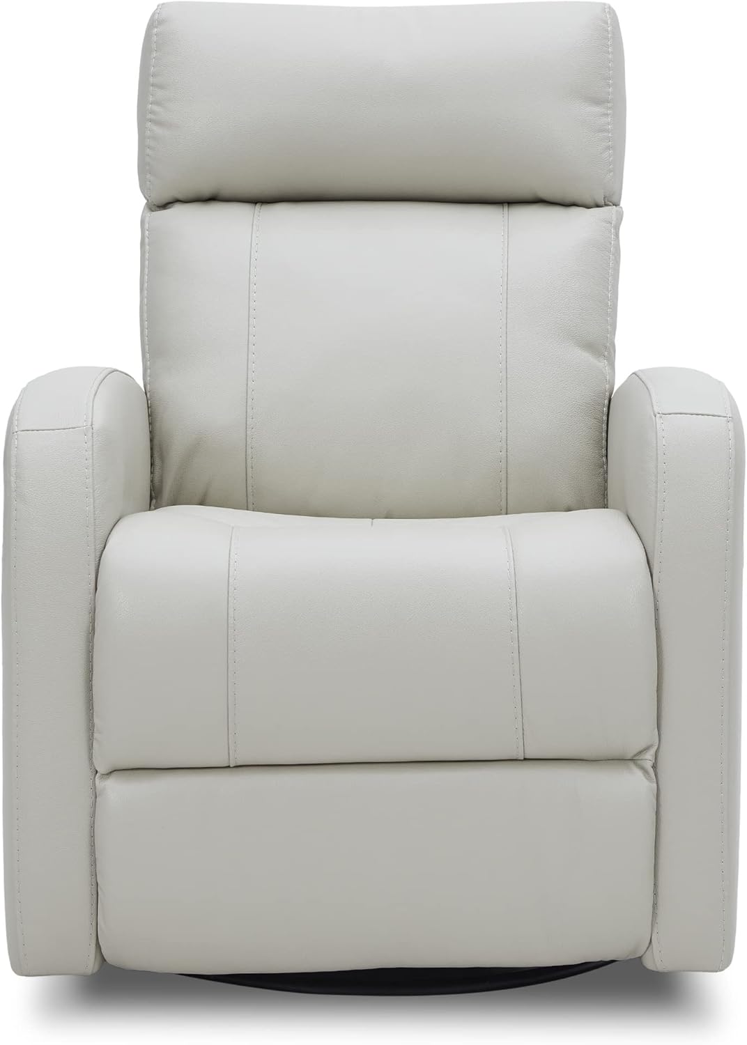 CHITA Genuine Leather Power Recliner Chair for Adults, FSC Certified Electric Nursery Swivel Glider for Living Room, Camel Brown